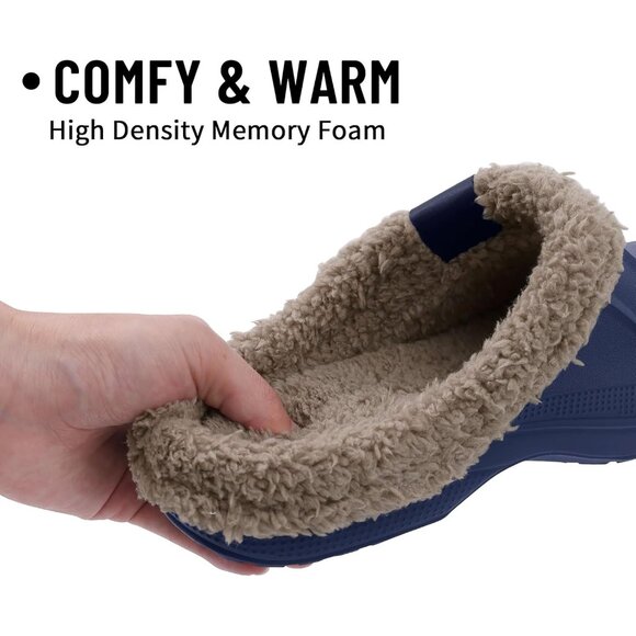 Luxurious Winter Fuzzy Clogs - Non-Slip Waterproof Slippers for Home & Garden - Picture 4 of 6